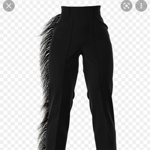 Hanifa AVA  ostrich feather pants size M NEW